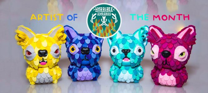 toysrevil's tweet photo. #onTOYSREVIL: https://t.co/or5hdLG2mn #Fonzo Artist of the Month: #HorribleAdorables @fonzoworld #customarttoy https://t.co/hIGDSDxFgG