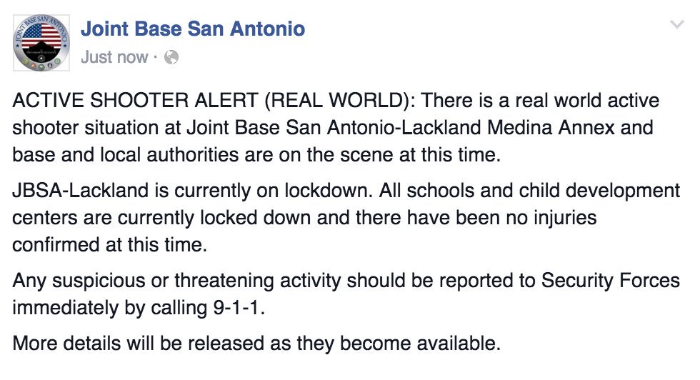 Murder-suicide at Lackland Air Force base quickly deemed not terrorism
