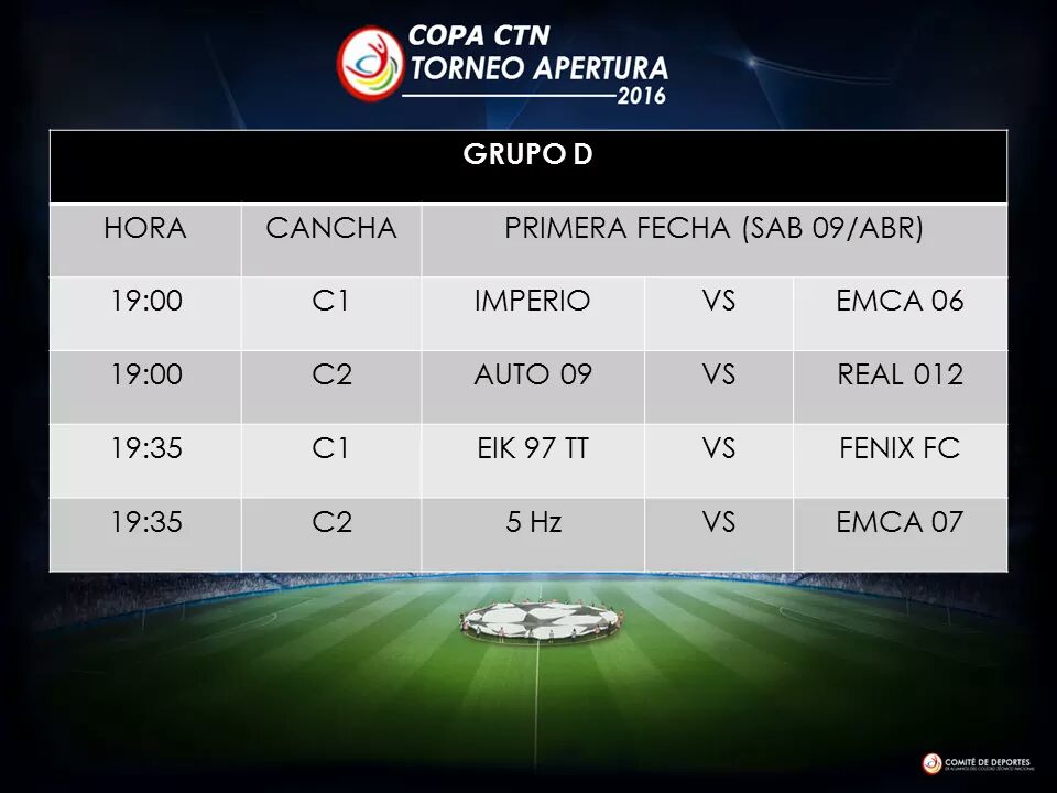 deportesCTN's tweet photo. Estos son los horarios del #GrupoD https://t.co/HKA68JaERj
