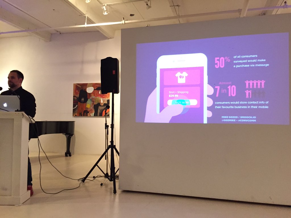 Fr2d2rick's tweet photo. Key takeaway from @gozmike at #mtlecommerce: conversations are soon going to carry most commercial interactions. https://t.co/ifyfRJMISp