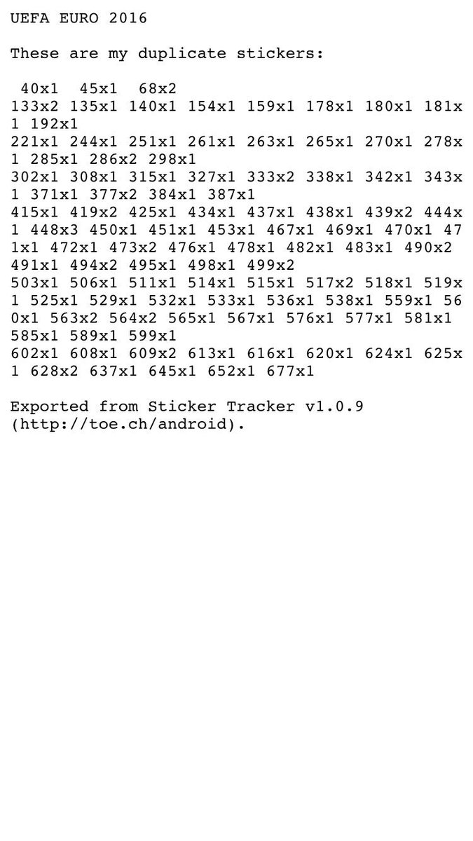 T_2ONA's tweet photo. @StickerSwapEuro Latest swaps https://t.co/B8tOig34TQ