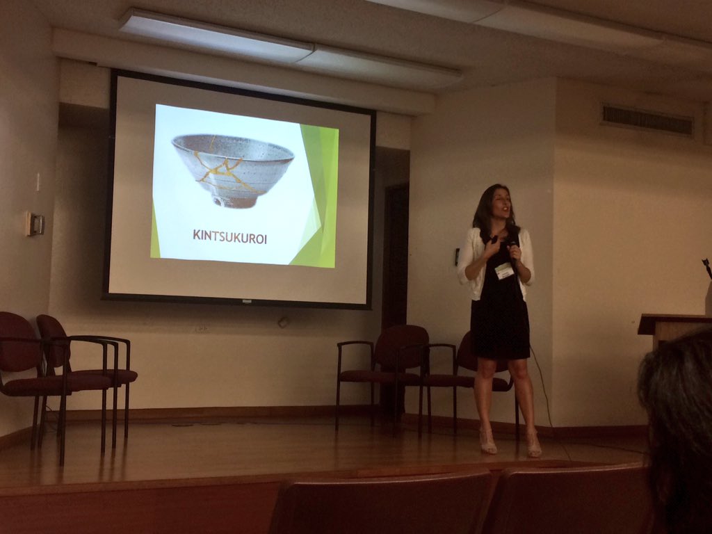 Like kintsukuroi, we can repare what's broken with gold. Isn't that #resilience ?- Dr. Meneguel @wont_team #IOPsych