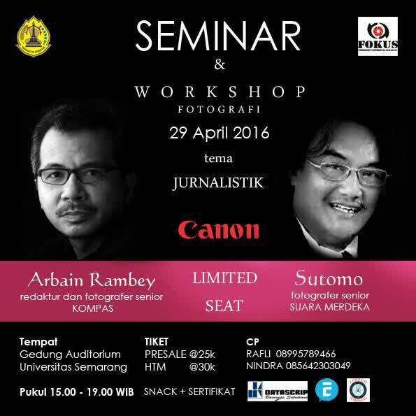 Yuk tanggal 29 April 2016 merapat ke workshop jurnalistik di <a href="/FokusUsm/">Fokus USM</a> cuma 25k untuk presalenya guys !!! Sekuuttt