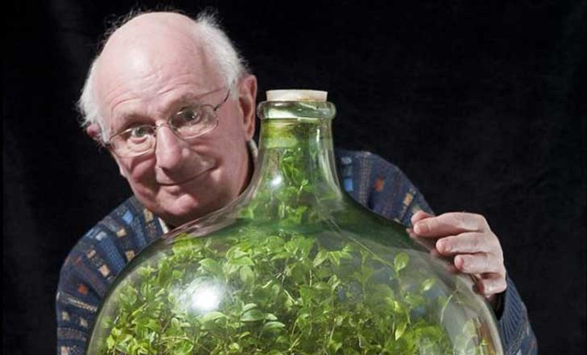 DropTilt's tweet image. 56 year old sealed terrarium alive and well under old man’s steps droptilt.com/home-garden/56…