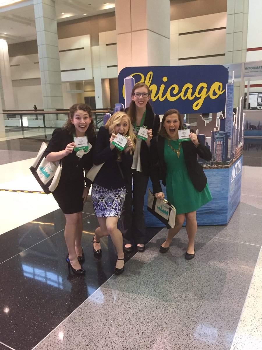 laurenhefty's tweet photo. good morning Chicago! we are here to teach you a little bit about AT! #AOTA16 https://t.co/8Hz8o22pqt