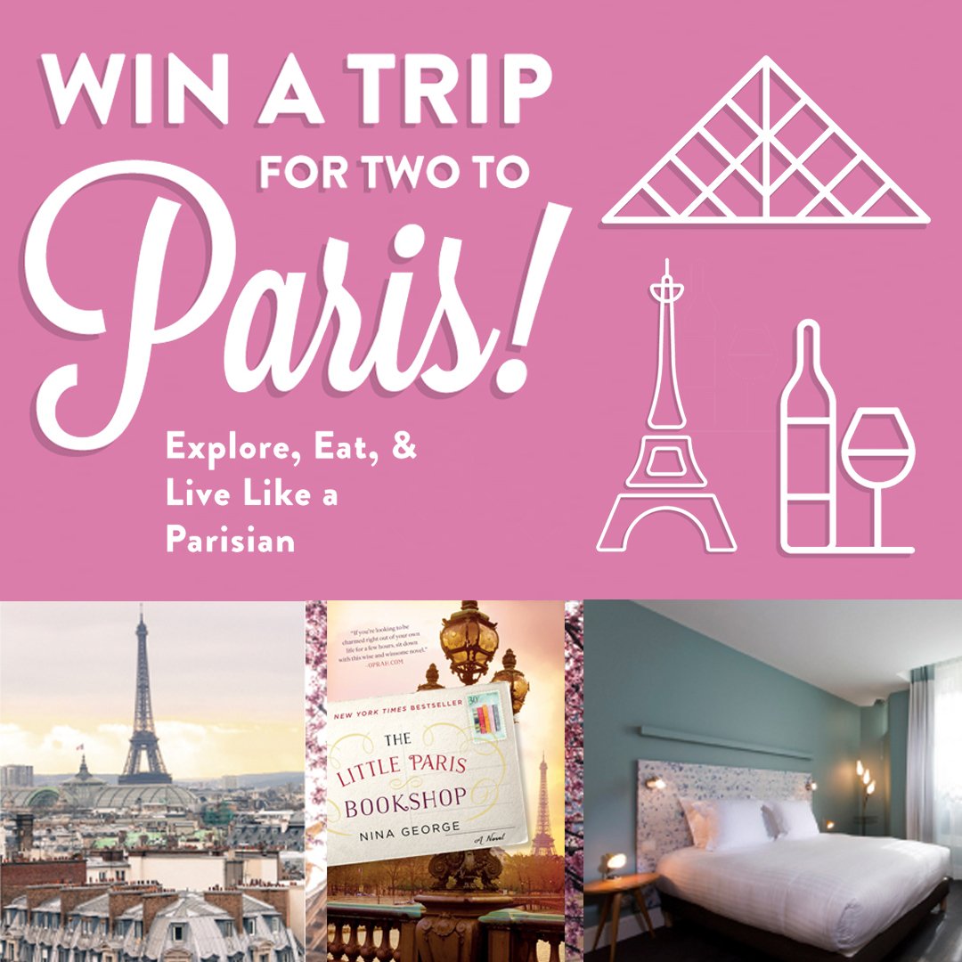 Enter to #win an amazing trip to Paris inspired by The Little Paris Bookshop! Enter here: bit.ly/1Wfhy8W