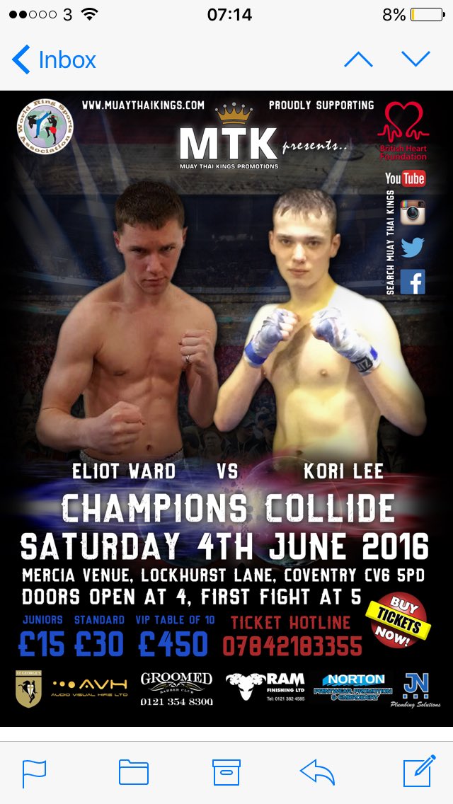 2nd N Class fight confirmed ! #TicketsAreSellingOut <a href="/MemesMMA/">Muay Thai Fans</a> <a href="/merciavenue/">Mercia Venue</a> <a href="/CovAdvertiser/">Coventry Advertiser</a> @CovSoc <a href="/CovUniSports/">CoventryUniSports</a>