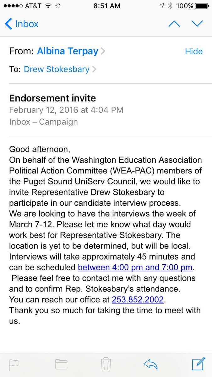 stokesbary's tweet photo. .@washingtonea filed new #CharterSchools suit almost as fast as they withdrew my endorsement invite. #SaveWaCharters https://t.co/s1VaSJCmTa