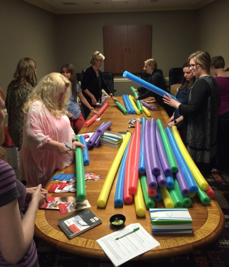 TXAPT's tweet photo. Preparation for Saturday's keynote... Noodle Fight!!! #TxAPT2016 https://t.co/bQxfVmmj19
