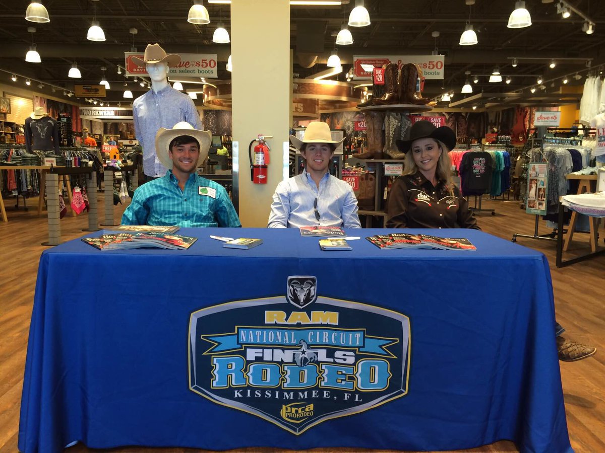 Today, <a href="/bootbarn/">Boot Barn</a> in #Kissimmee you can grab an autograph from <a href="/calebrbennett/">Caleb Bennett</a> Bennett, Kelly Tovar, &amp; Brody Cress!