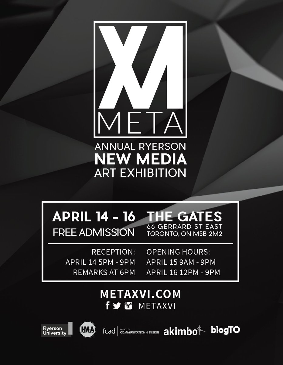 METAXVI's tweet photo. @HumanitasXv We invite you to our annual New Media exhibition! FREE food &amp; drinks! RSVP 👉 https://t.co/r64f8q9G2y https://t.co/ejLPzHmWWd