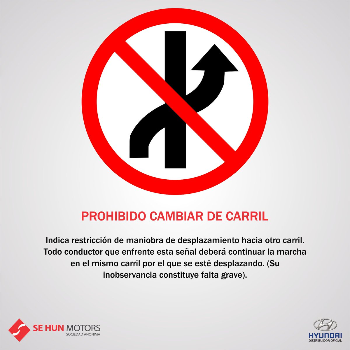 Prohibido Cambiar de Carril.
#SeHunMotors #SeguridadVial 🚧🚥🚗