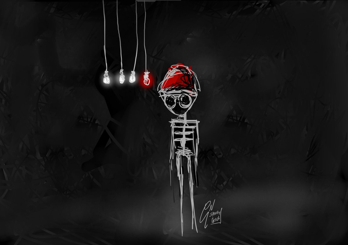 spookygina's tweet image. three lights are lit but the forth ones out|-/ @twentyonepilots @tylerrjoseph #cliqueart #fanartfriday