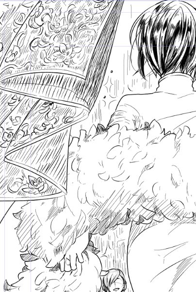 我慢出来ずに描いてる 