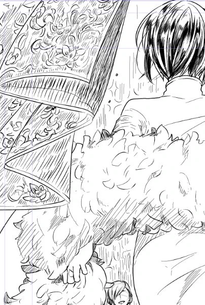 我慢出来ずに描いてる 