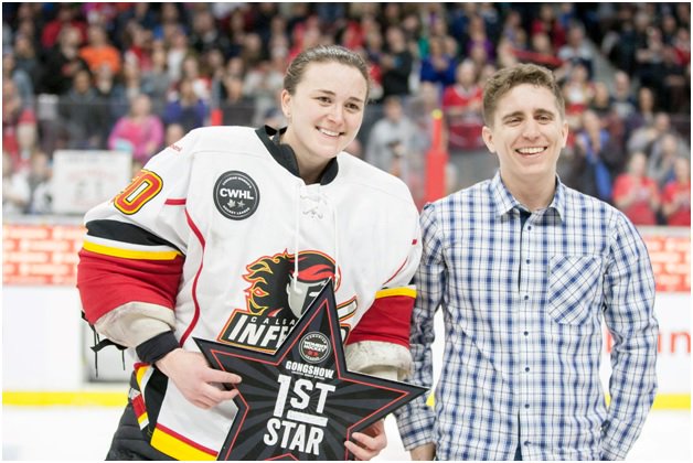 WHLOfficial's tweet photo. CWHL: @delayneb1 dazzles in iconic performance at @ClarksonCup https://t.co/TETrEB3IN8 @MarkStaff100 https://t.co/Xr0NM27kGP
