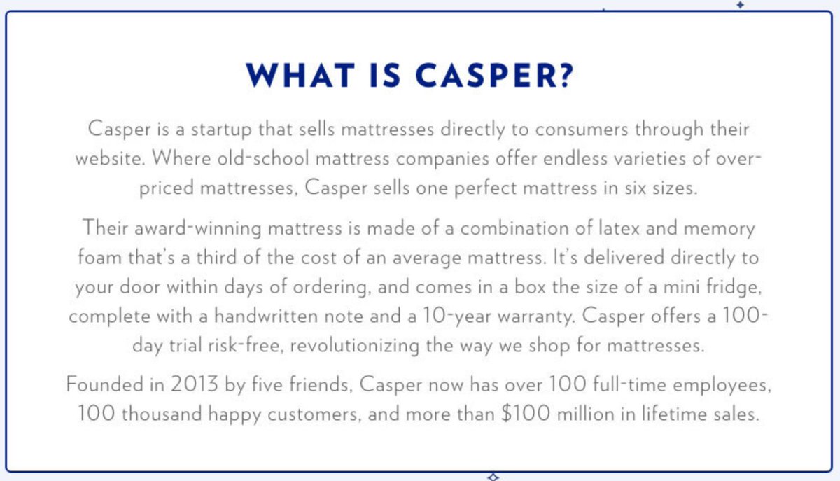 Usspire's tweet photo. Casper Made $1 Million in Its First 28 Days https://t.co/1Sb4saLwiQ via @hustlecon #Casper #Startups #Investment https://t.co/8YCWcVVOnl