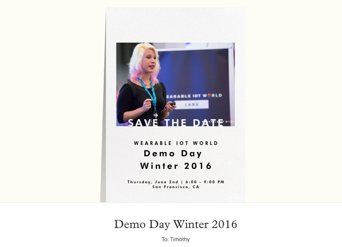 draper_u's tweet photo. WOO 🎉  our alumnae Tiffany Keller of @PolyLabs is the poster child for #iotworld16! https://t.co/HuCNZb4qyb