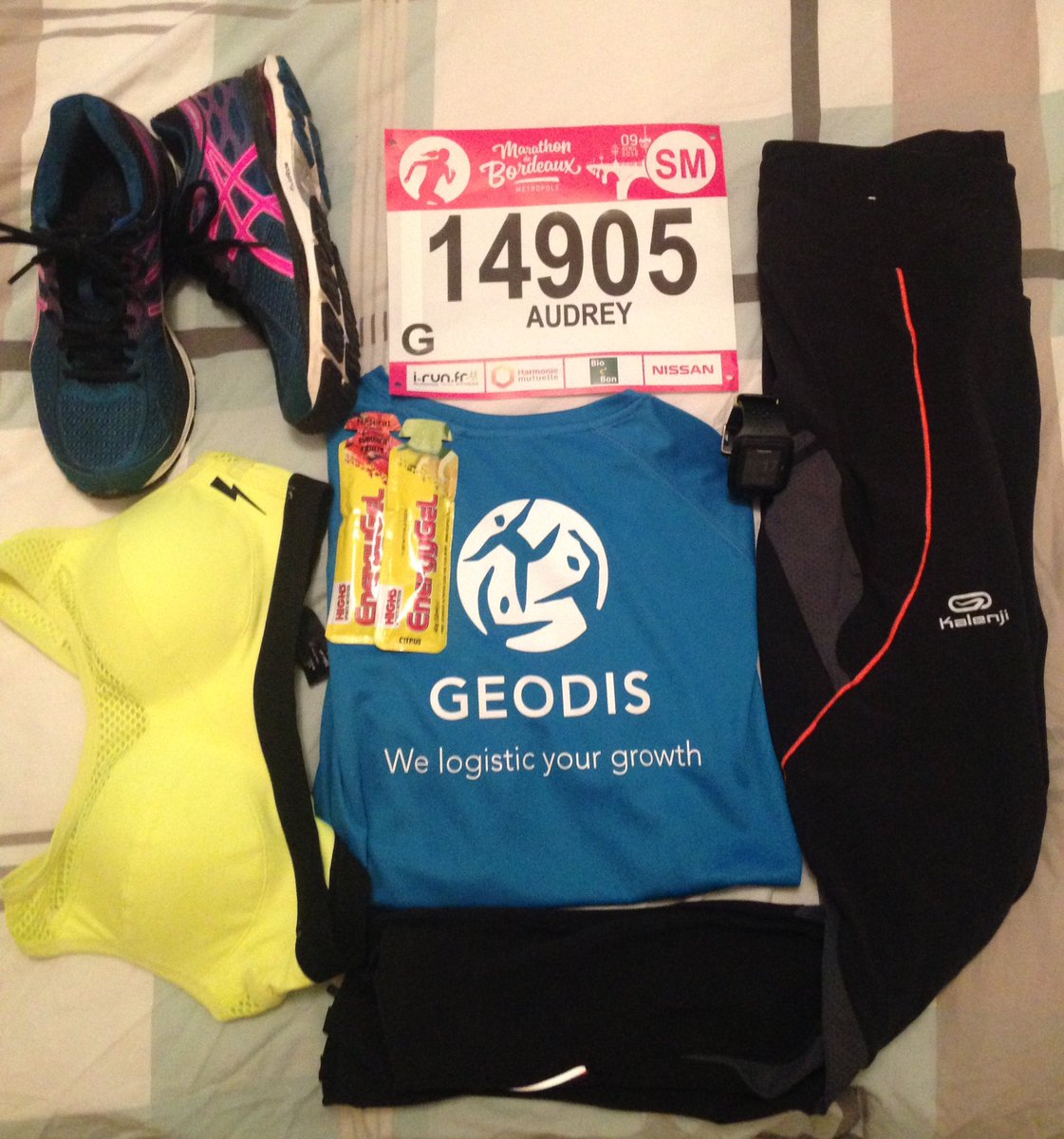 G33Audrey's tweet photo. @MarathonBDX @GEODISGroup @ASICSFrance @UndizFrance @Kalenji @TomTomFrance J-1 💪🏻😄 Surexcitée https://t.co/FPjzlhsY7Z