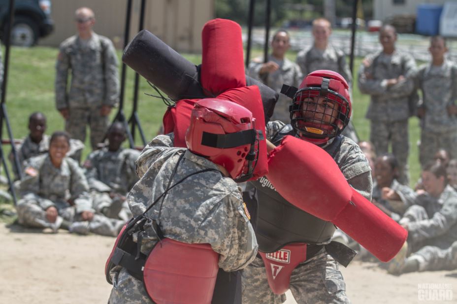 National Guard on X: #Soldiers demonstrate the Warrior Ethos during pugil  stick training during basic combat training (BCT).   / X