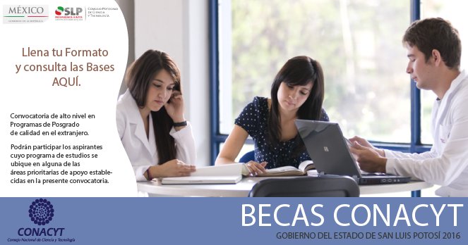 CANACINTRA_SLP's tweet photo. Conozca la convocatoria de becas a nivel posgrado en el extranjero que @Conacyt_MX ofrece.@CANACINTRA_SLP https://t.co/OEWvr5G4Ia