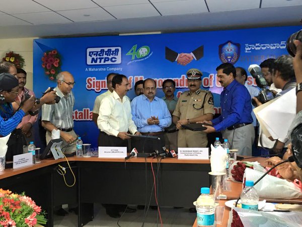 Great Occasion today A Maharatna Company NTPC and HCP-Signing of MOU for Installation of CCTV cameras in Old City.