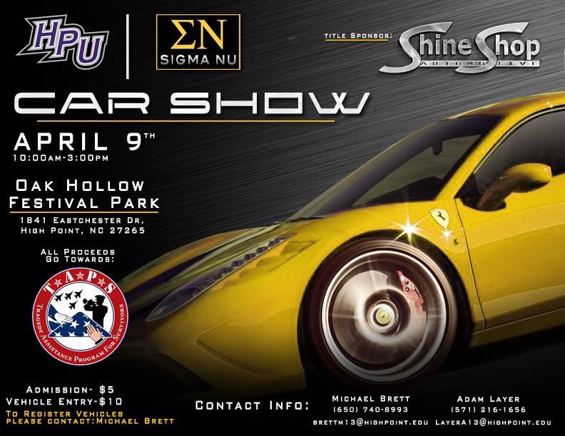 Tomorrow is the big day! Be sure to come out to the Sigma Nu Car Show tomorrow from 10-3.