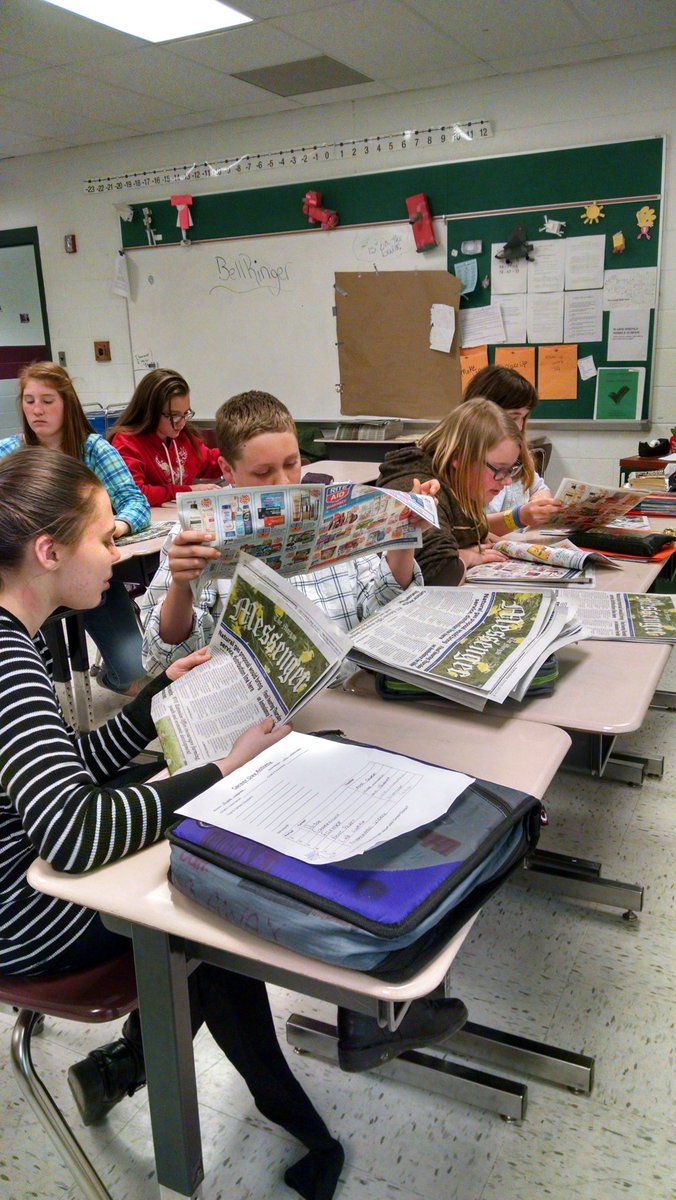 Young people DO read newspapers! Warm Springs Middle School Career Day.