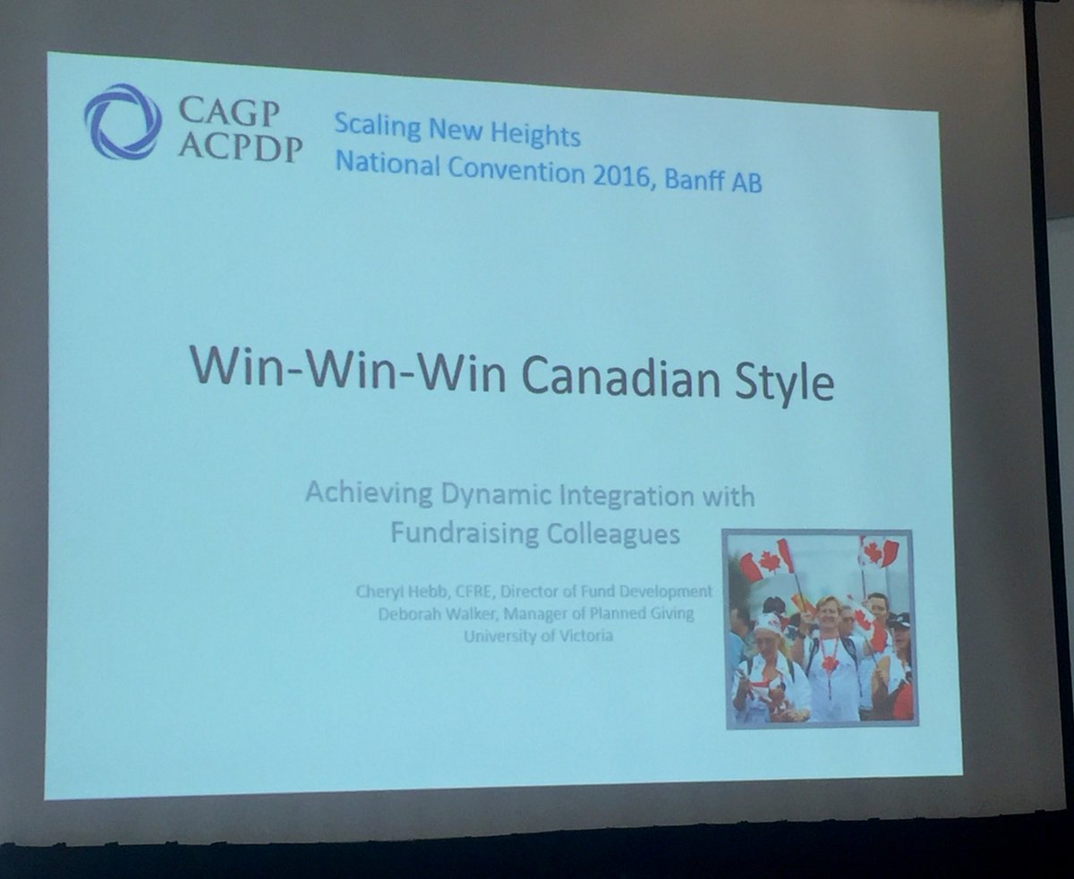 deedeesung's tweet photo. #CAGP16 Win Win Win Cdn Style #integrared fundraising @cherylhebb &amp; Deb Walker great session!!👏🏼 https://t.co/hP8OVjweAU