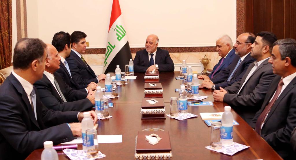 HaiderAlAbadi's tweet photo. PM Al-Abadi met with KRG delegation to discuss coordinated efforts to liberate Mosul and implement reform agenda https://t.co/75FH8KeAXd
