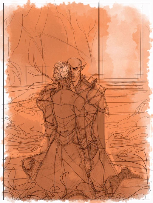 sad lost elf theme. #illustration #dragonage #digitalart #sketch 