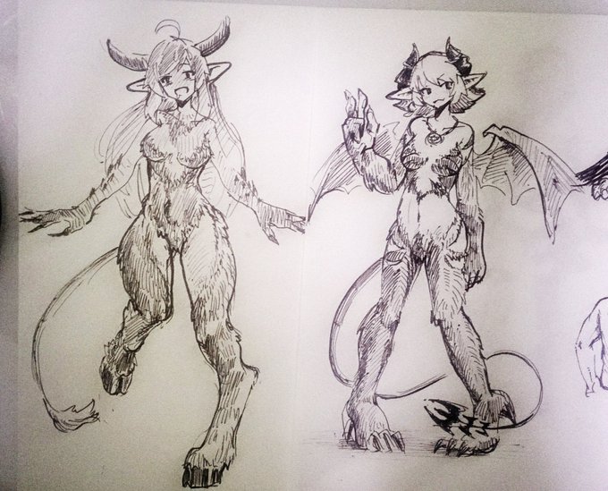 rkgk人外娘
一発描き練習中。難しい。。。 