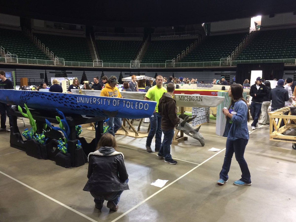 MSU_ASCE's tweet photo. ASCE North Central Regional Conference, concrete canoe and steel bridge competitions at Breslin Center! https://t.co/z7NyV4laBU