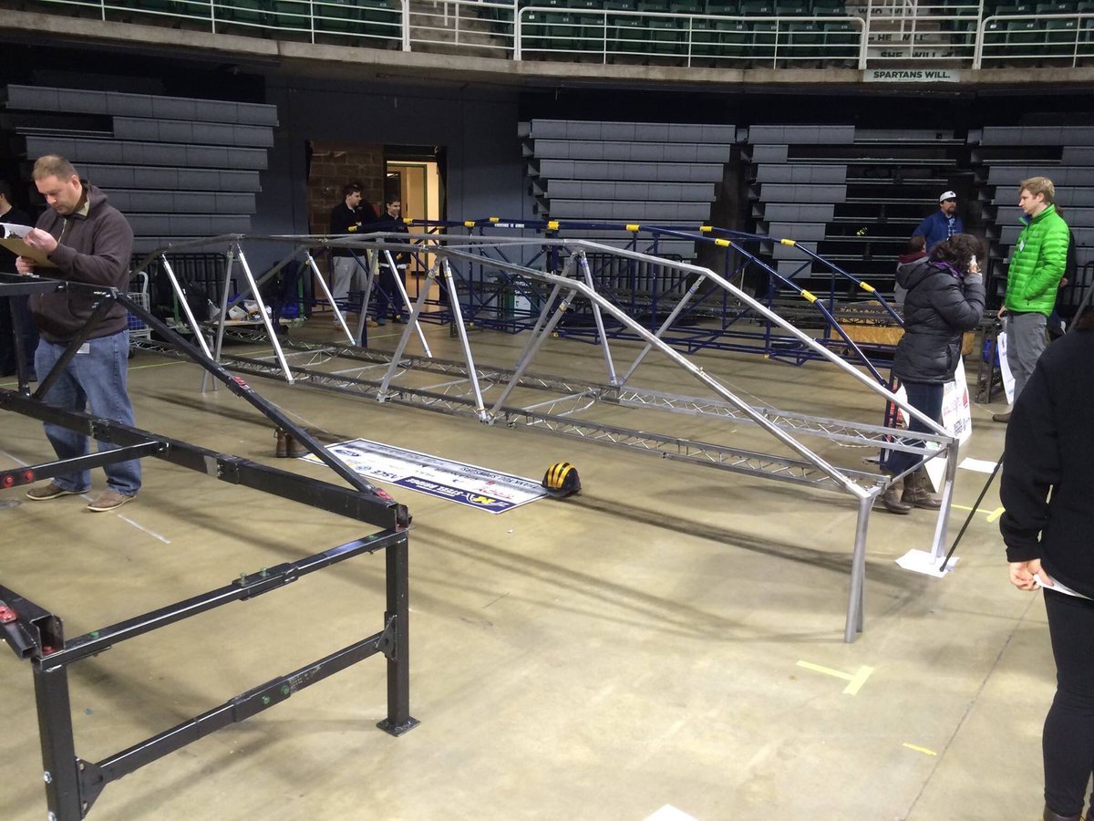 MSU_ASCE's tweet photo. ASCE North Central Regional Conference, concrete canoe and steel bridge competitions at Breslin Center! https://t.co/z7NyV4laBU