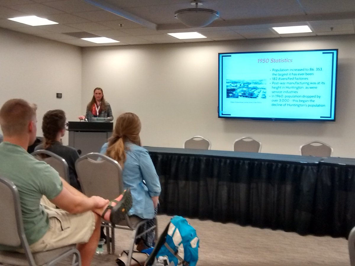 southernanthro's tweet photo. Fantastic cultural history work on @huntingtoncity by @marshallu @southernanthro interns of @hoey_ethno @ #SAS2016WV https://t.co/vV5jBtTttC