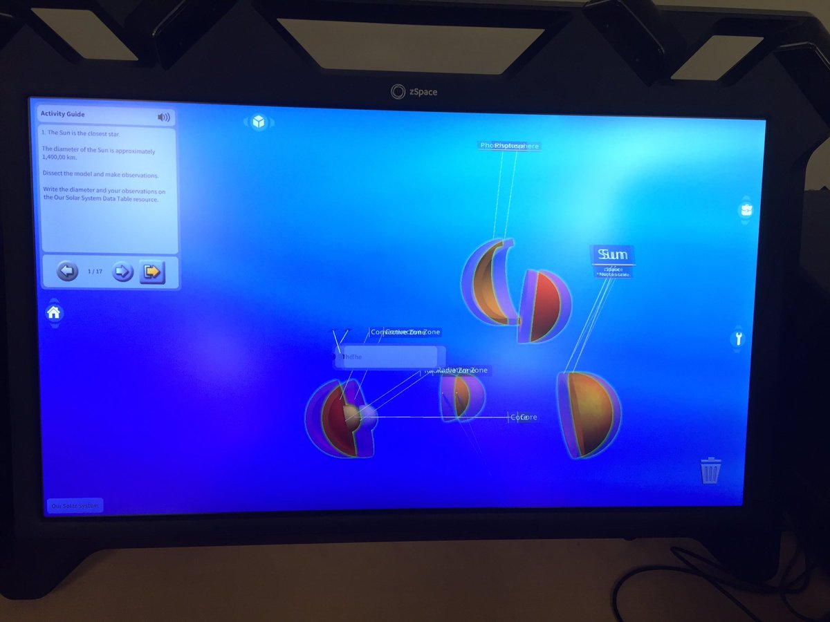 DrKMercadante's tweet photo. Spending out Friday in @zSpace dissecting the Solar System! #montourproud #astro2 https://t.co/wAyvjlajt4