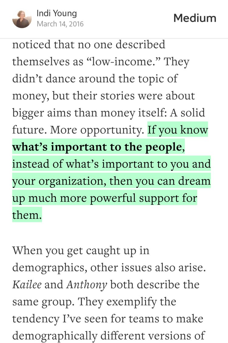 o2bcurling's tweet image. “If you know what’s important to the people, instead of what’s important to…” — @indiyoung medium.com/@indiyoung/des…