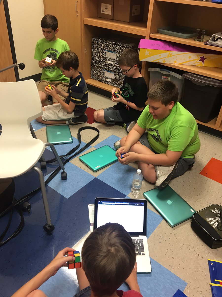 ImagineCreateCo's tweet image. Rubin's cube club during Genius Time @SandersSMES