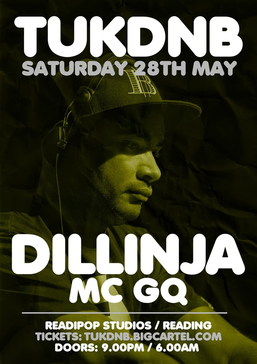 jepsahTUK's tweet photo. Coming up next month 28th may reading @Dillinja @DillinjaValve @ReadipopStudios @Readipop #tukdnb #dillinja #rdguk https://t.co/GgdK6hlfmE