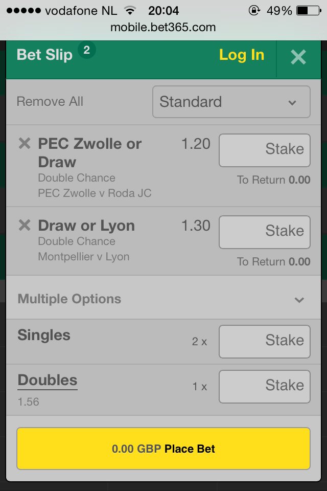 ChallengeProNL's tweet photo. BET 2 40-62,40 https://t.co/7degVK7zDf