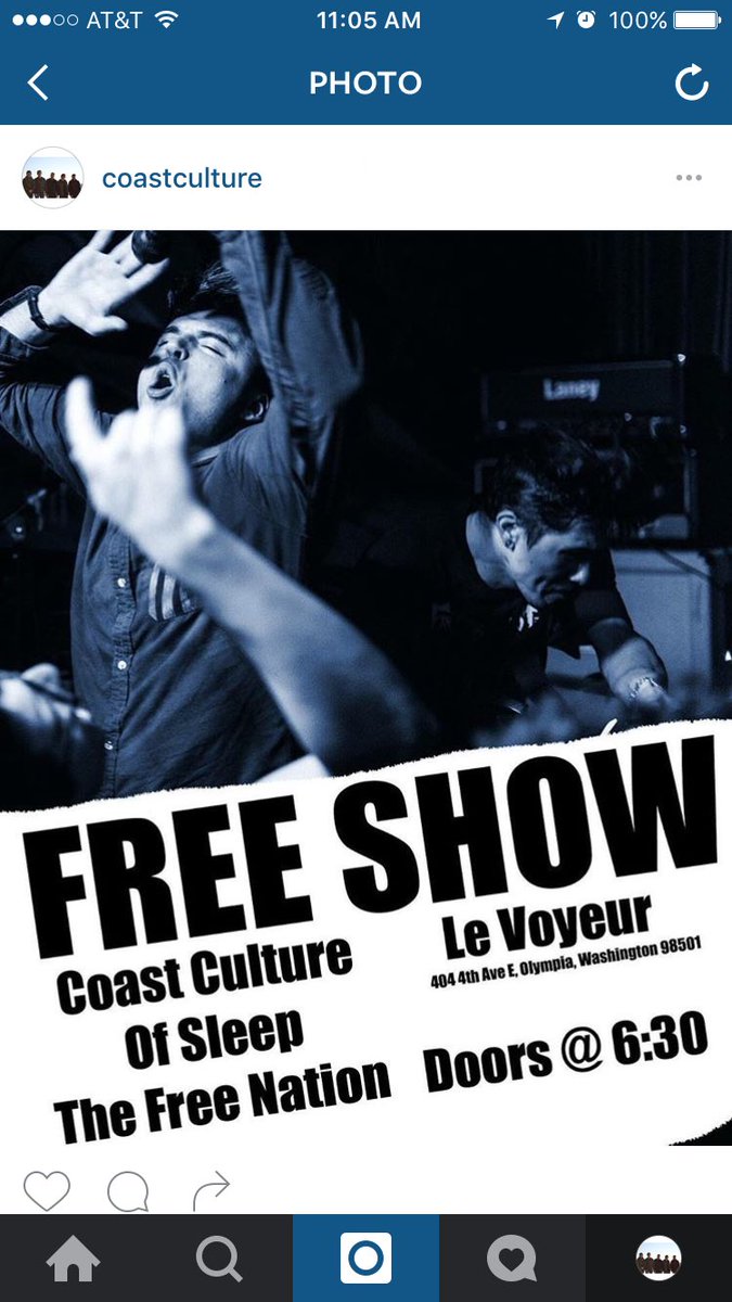 Free show tomorrow night!