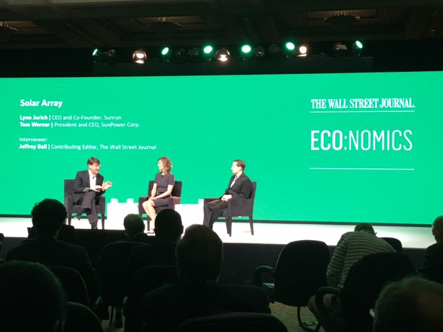 EdelmanEnergy's tweet photo. Lynn Jurich, @Sunrun CEO: Wall Street will get solar investment right in long run. #wsjeco https://t.co/zAdiq2jZ59