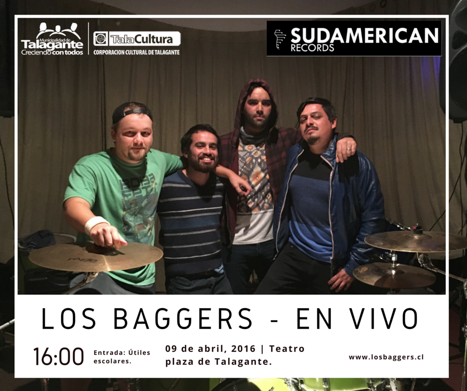 LosBaggers's tweet photo. Mañana a las 16:00!!! en Teatro Plaza Talagante!!! #music #losbaggers #dimensionfugaz #photooftheday #livemusic https://t.co/0MYq8c9AyS