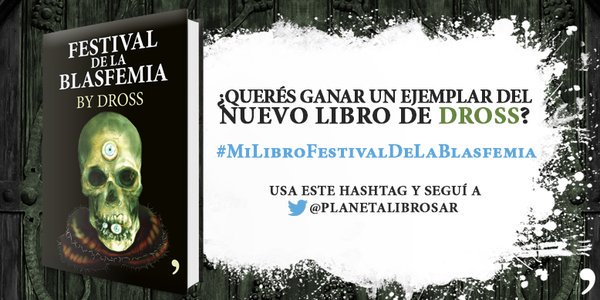 PlanetaLibrosAr's tweet image. Sorteamos 3 ejemplares del nuevo libro de @eldiariodedross!
Usá el hashtag #MiLibroFestivalDeLaBlasfemia y participá