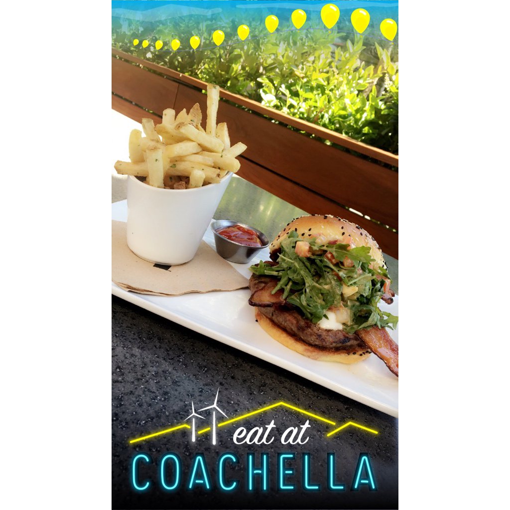 #EatAtCoachella Our Fresno Fig Burger! Fan favorite ready to make another comeback #EurekaAtCoachella #Coachella2016