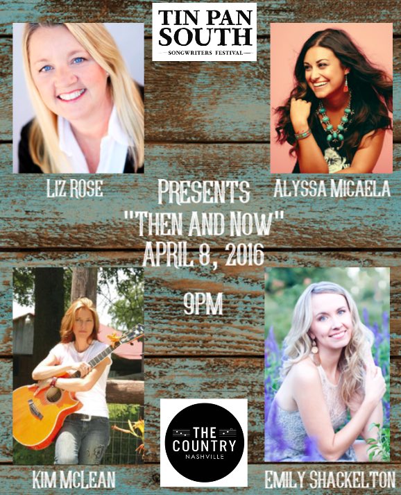 So excited for our show tonight! Come visit me and my friends at <a href="/TheCountryNash/">TheCountry Nashville</a>! <a href="/kimmclean/">kimmclean</a> <a href="/lizrose06/">Liz Rose</a>