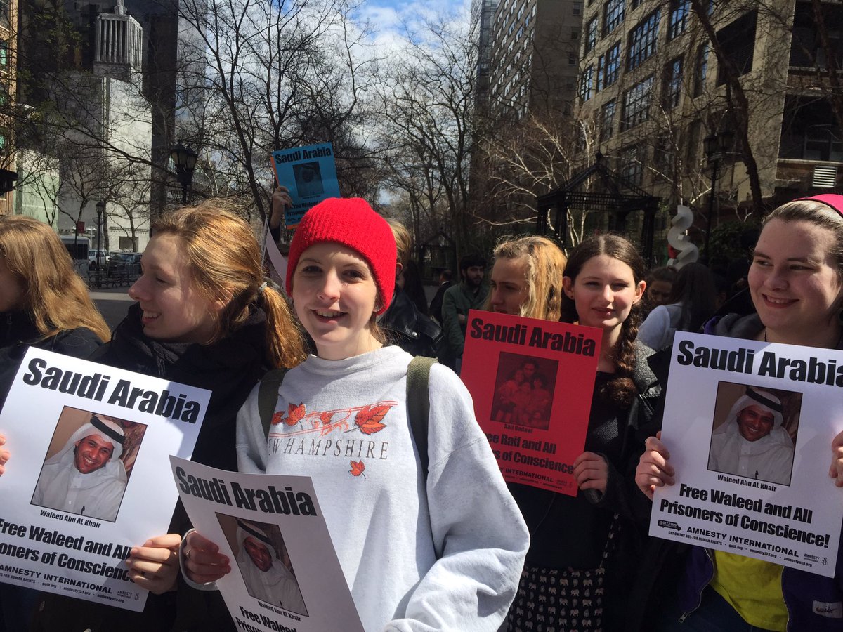 SraWolfe's tweet photo. Saudi Arabia the world is watching you! #amnesty #ahsactivism https://t.co/NM0g3RTzmo