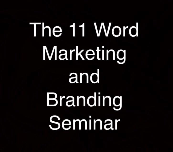 SparktoBonfire's tweet photo. My 11 Word #Branding and #Marketing Seminar https://t.co/Umpey4xESe #SparkToBonfire https://t.co/5ck449z1xw