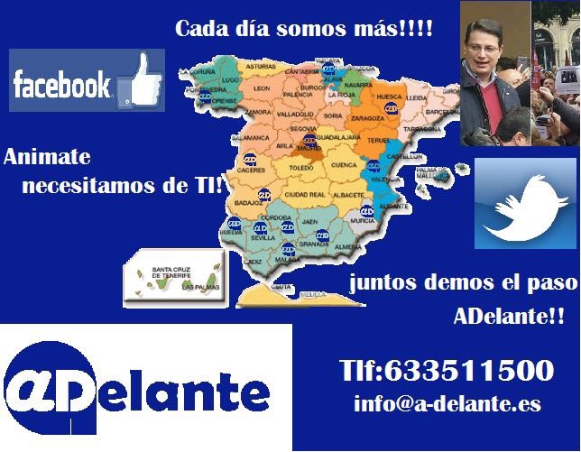 ADelanteOf's tweet photo. Gracias a todos por vuestra participación ¡cada día somos más! Te necesitamos. ¡Contacta! https://t.co/LCAUZJeO5R