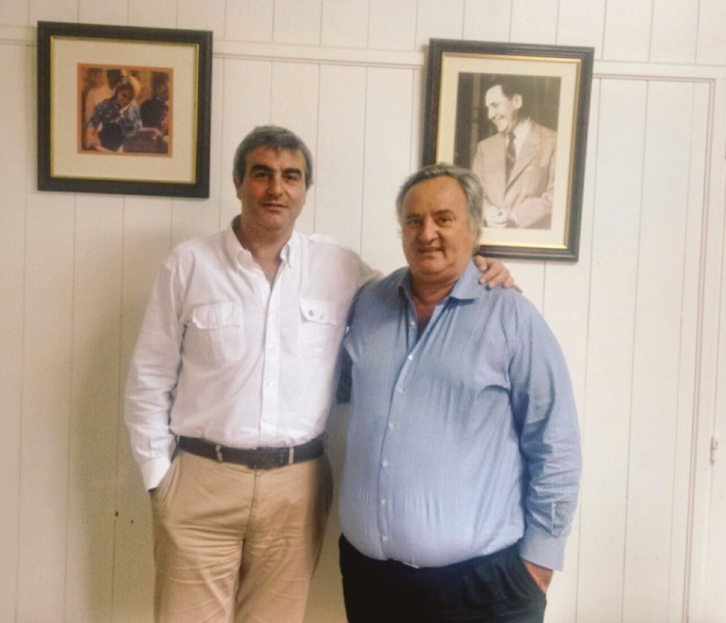Con mi amigo y compañero Joaquín de la Torre. Gracias por visitarnos en el Pago de Areco
